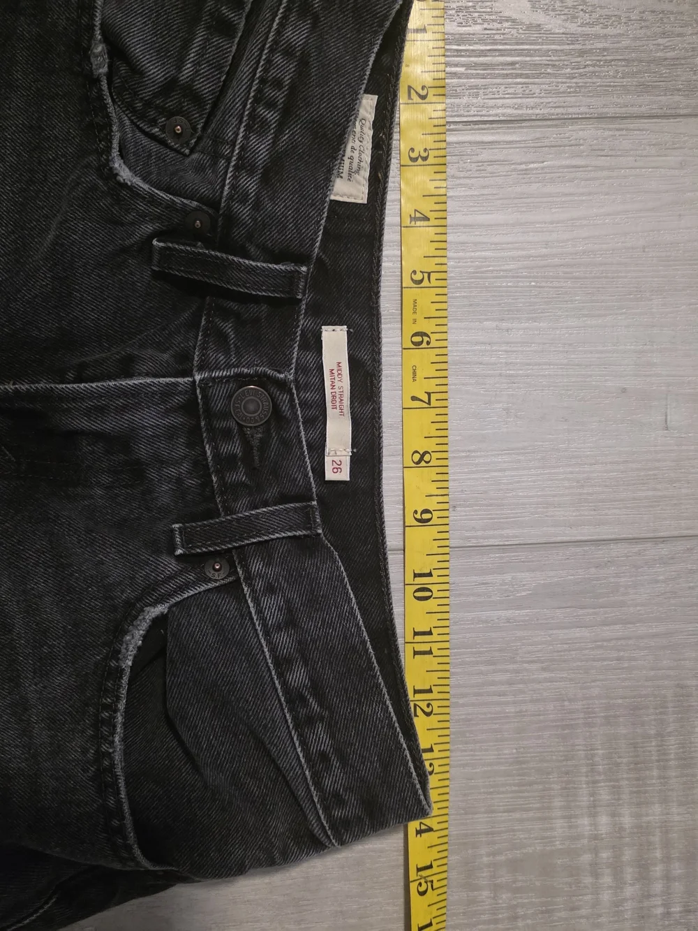 Levi’s Premium Midy Straight Black Washed Jeans Women’s Size 26 - Picture 11 of 16